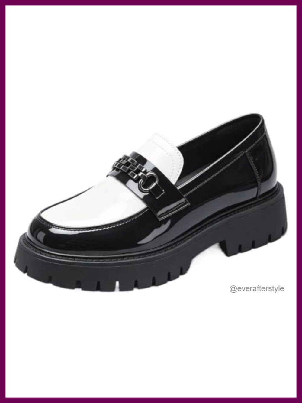 Men's Patent Leather Platform Penny Loafers Slip-on Lug Sole Business Dress